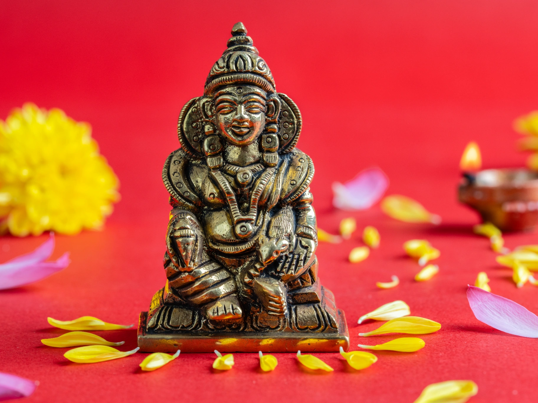 Energized Brass Lord Ganesha Idol